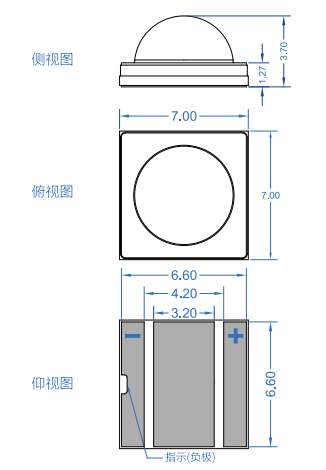 紫外LED封装尺寸